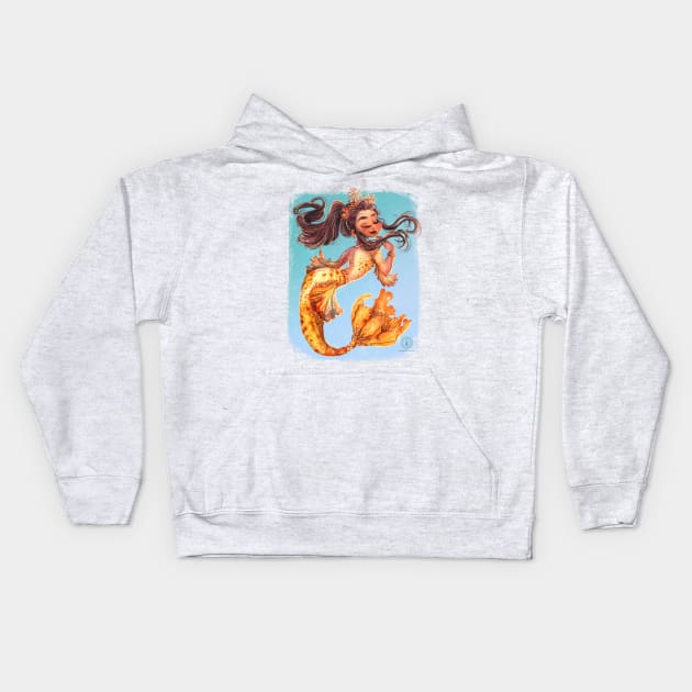 Goldfish Mermaid Kids Hoodie by MeikeARTS